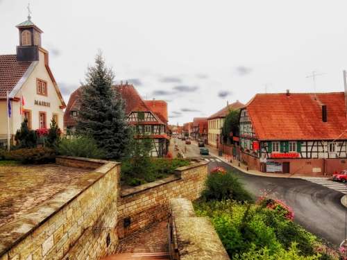 Betschdorf France Village Town Buildings