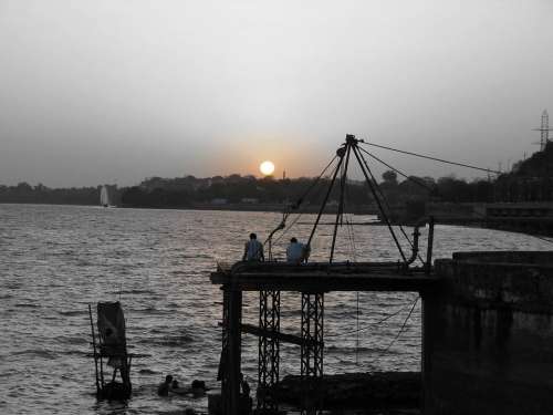Bhopal Lake Water Sunset Sea Pier