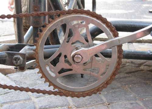 Bicycle Rusty Metal Old Bike Chain