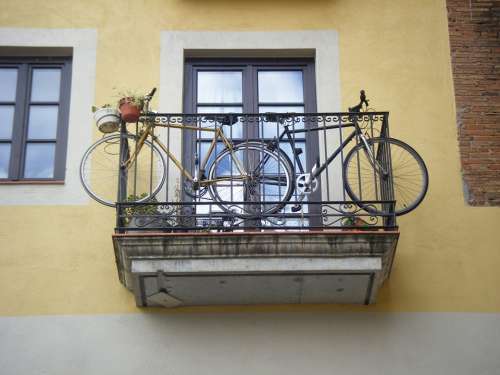 Bicycles Balcony La Sagrera Barcelona Architecture