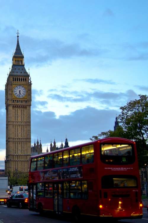 Big Ben London Capital Europe Bus City