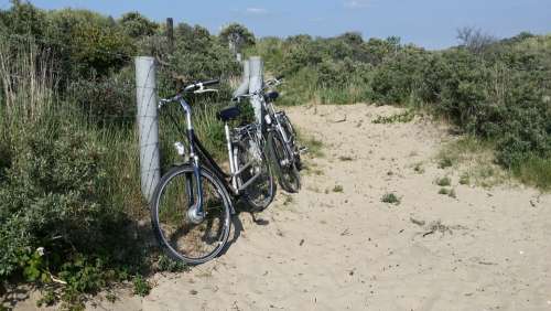 Bike Wheel Sand Holland North Sea Zandvoort Beach