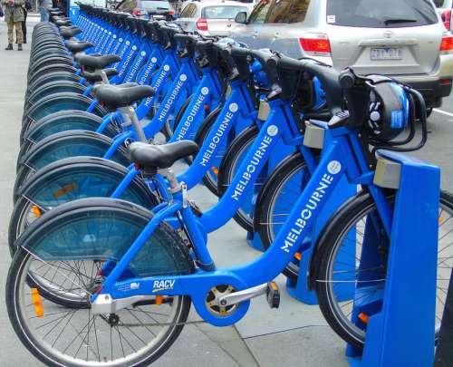 Bike Bicycle Transport City Cycle Wheel Blue