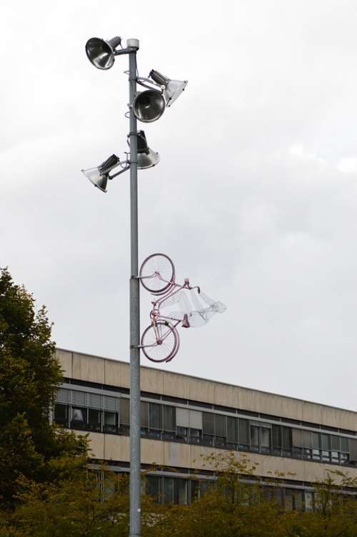 Bike Art Sky Pink Göttingen Modern Art