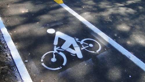 Bike Path Asphalt Traffic Signal Road Sign