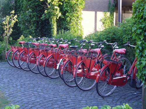 Bikes Bike Bicycle Hire Red Tourism Norderney