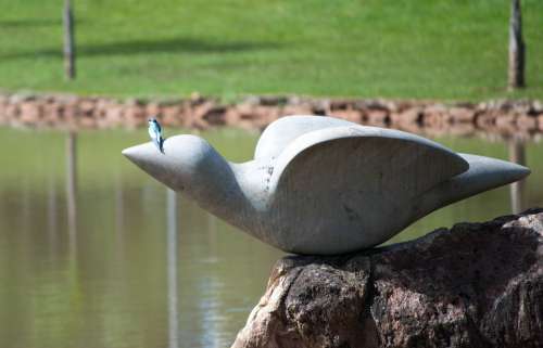 Bird Statue Stone Sculpture Park