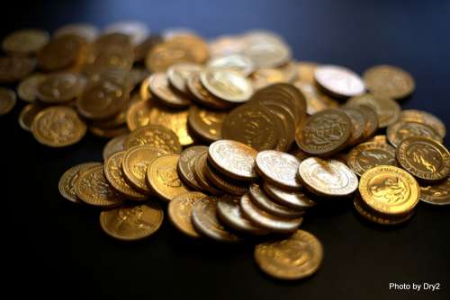 Bitcoin Coins Gold Money Currency Wealth Rich
