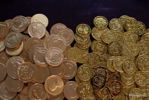 Bitcoin Coins Gold Money Currency Wealth Rich