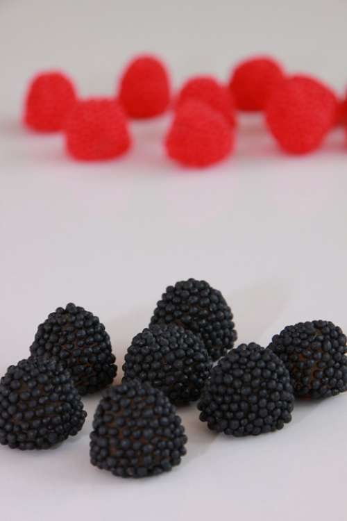 Black Blackberries Candy Chewy Flavored Fruit