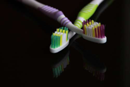 Black Colored Dental Hygiene Oral Teeth