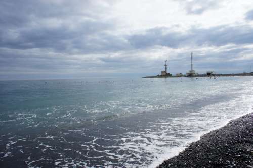 Black Sea Lighthouse Big Utrish Sea Anapa