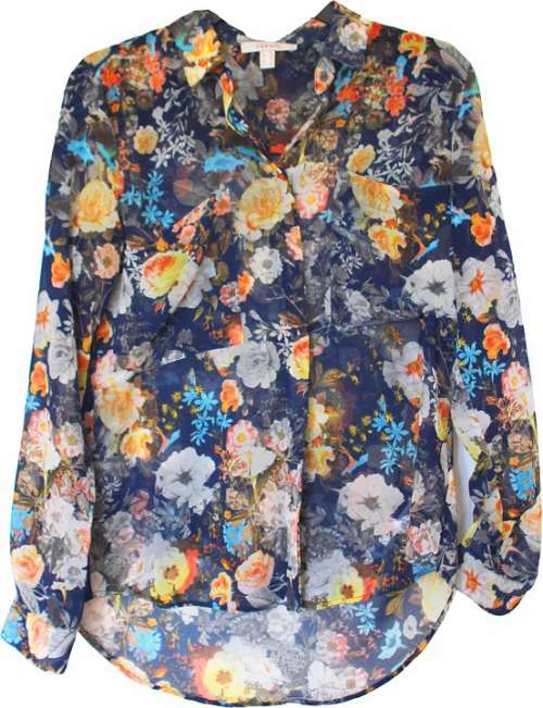 Blouse Isolated Pattern Floral Design Summer Airy