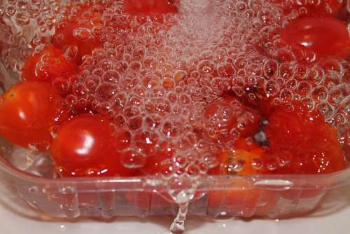 Blow Water Air Bubbles Tomatoes Bubble Red