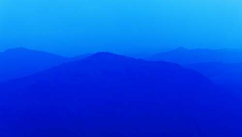 Blue Dark High Hill Hills Landscape Mountain