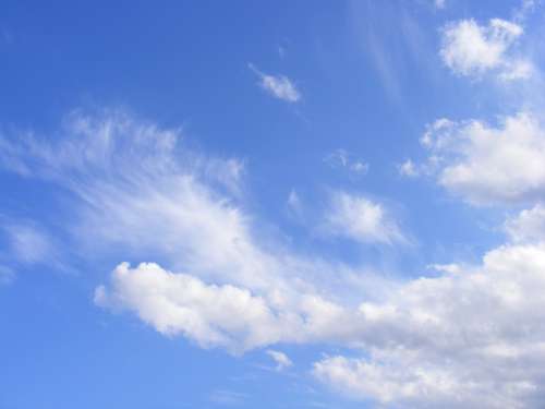 Blue Clouds Dark Sky White Nature