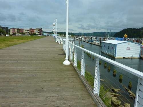 Boardwalk Pier Harbor Bay Water Dock Walkway