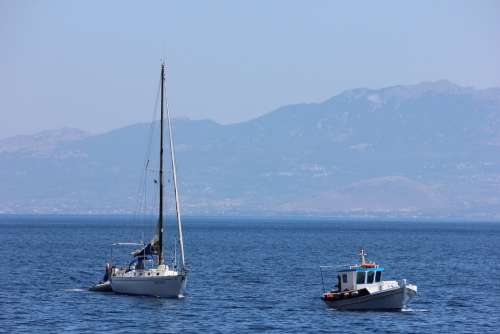 Boat Sailboat Mediterranean Sea Greek