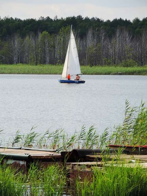 Boat Sailboat Lake Rest Sport