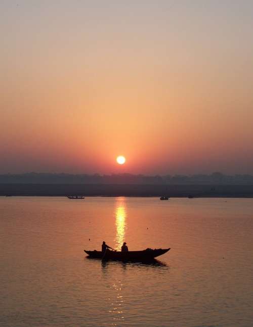 Boat Ocean Water Sunset Sunrise Orange River