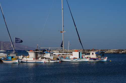 Boat Kos Greece Port Fisherman Mediterranean Sea