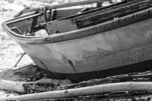 Boat Black And White Thailand