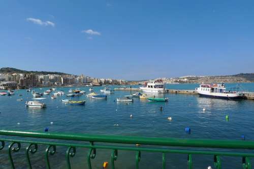 Boats Colorful Water Marsamxett Malta