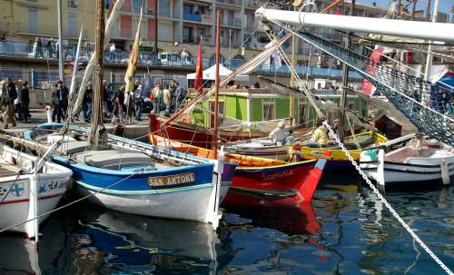 Boats Port Mediterranean Port Of Sète