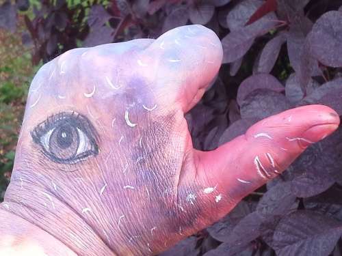 Body Painting Hand Finger Painted Art Eye Skin