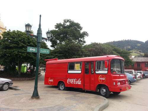 Bogotá Colombia Bus Coca Cola