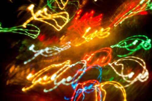 Bokeh Colors New Year Lights Christmas Blur