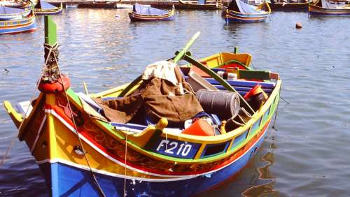 Boat Fishing Boat Colorful Eye Tradition Malta