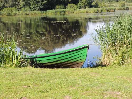 Boat Rowing Boat Water Wooden Boat Lake Nature