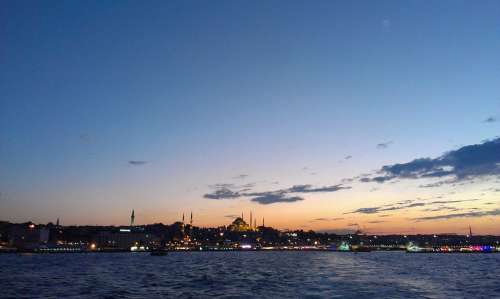 Bosphorus Abendstimmung Sunset Coast Istanbul Sky
