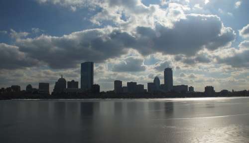 Boston Massachusetts Charles River Skyline Water