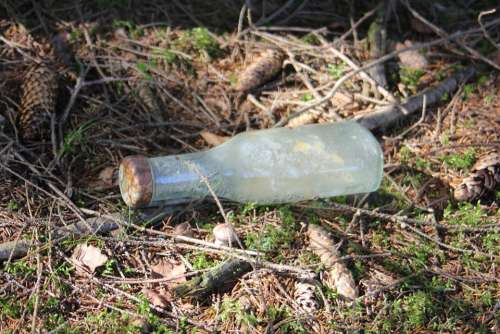 Bottle Debris Nature Glass