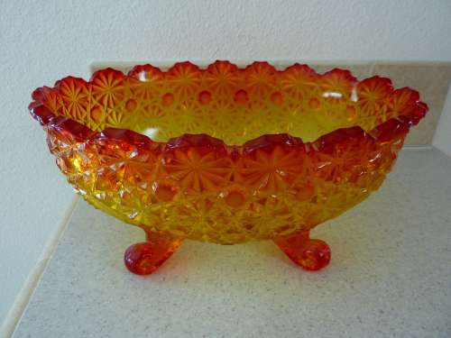 Bowl Carnival Glass Decoration Dishes Kitchen