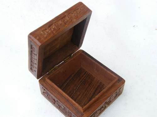 Box Wood Brown Open Isolated