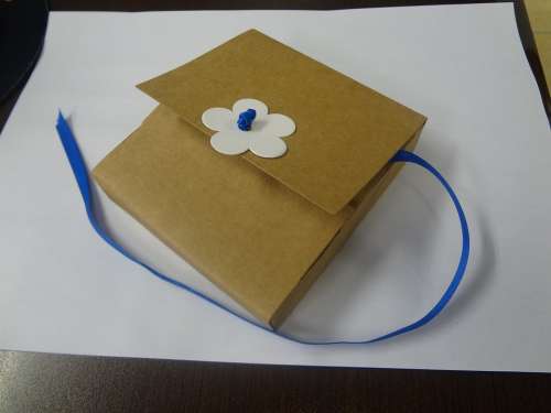 Box Cardboard White Flower