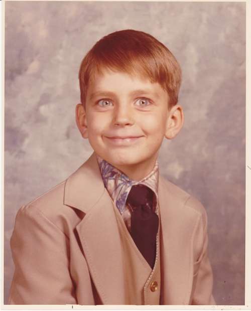 Boy Vintage Photo Child Portrait Similing