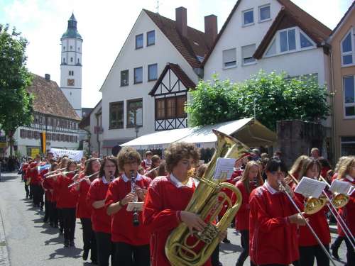 Brass Band Langenauer Schwäble Red Baby Coat Uniform