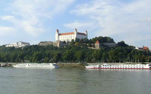 Bratislava Slovakia Castle The Danube Ship River