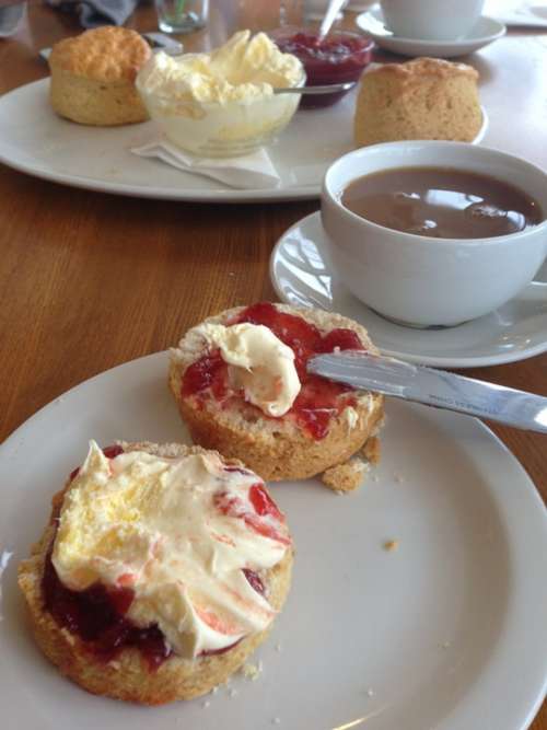 Breakfast Cream Tea Jam Cream Tea Clotted British