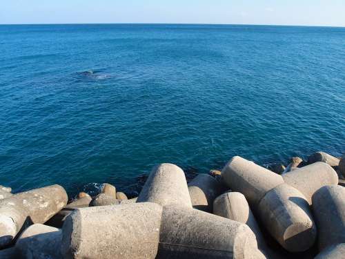 Breakwater Sea Sky