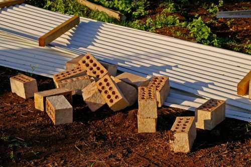 Bricks Roofing House Building Ground Construction