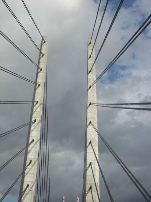 Bridge Sky Denmark Oresund Bridge