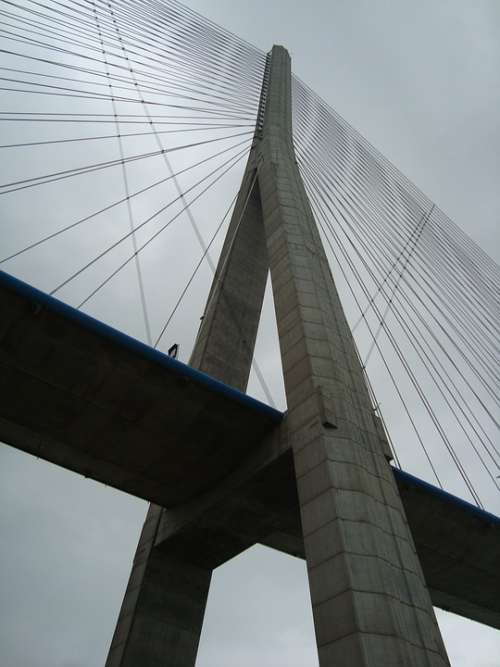 Bridge Pillar Suspension Bridge