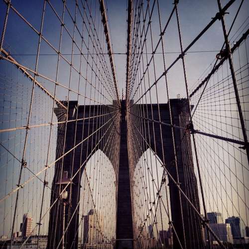 Bridge City New York Urban Brooklyn Bridges