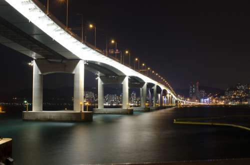 Bridge Night View Hang Bridge