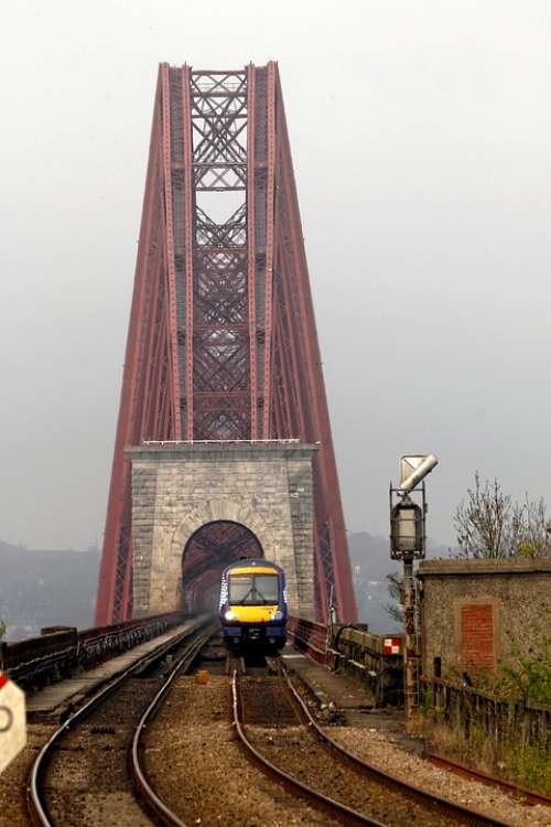 Bridge Railway Scotland Forth River Train